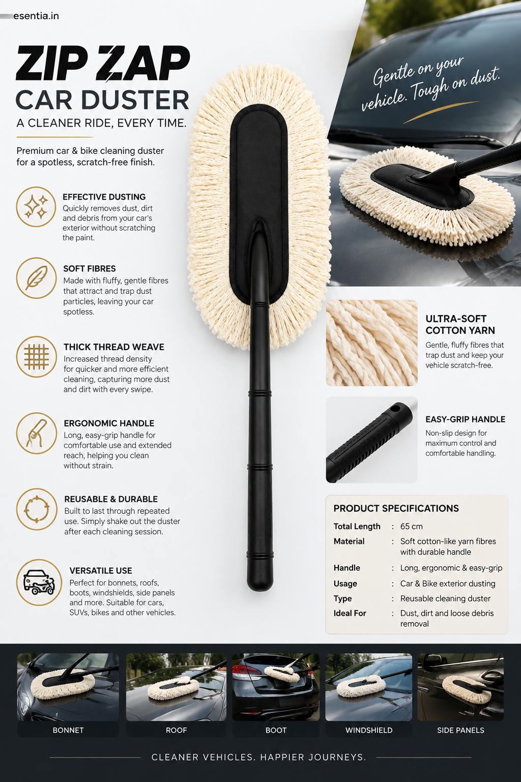 Zip Zap Premium Car Duster