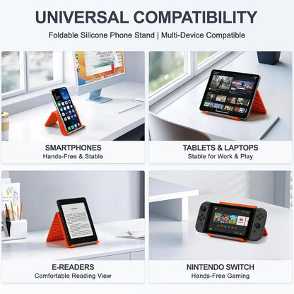 Foldable Silicone Phone Stand – Adjustable Mobile Holder